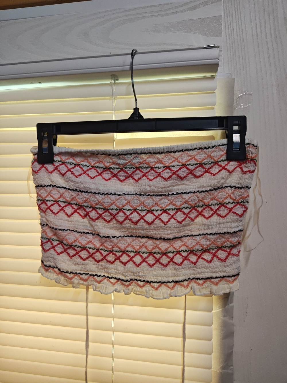 American Eagle Outfitters White Multicolor Smocked Tube Top - Picture 3 of 4